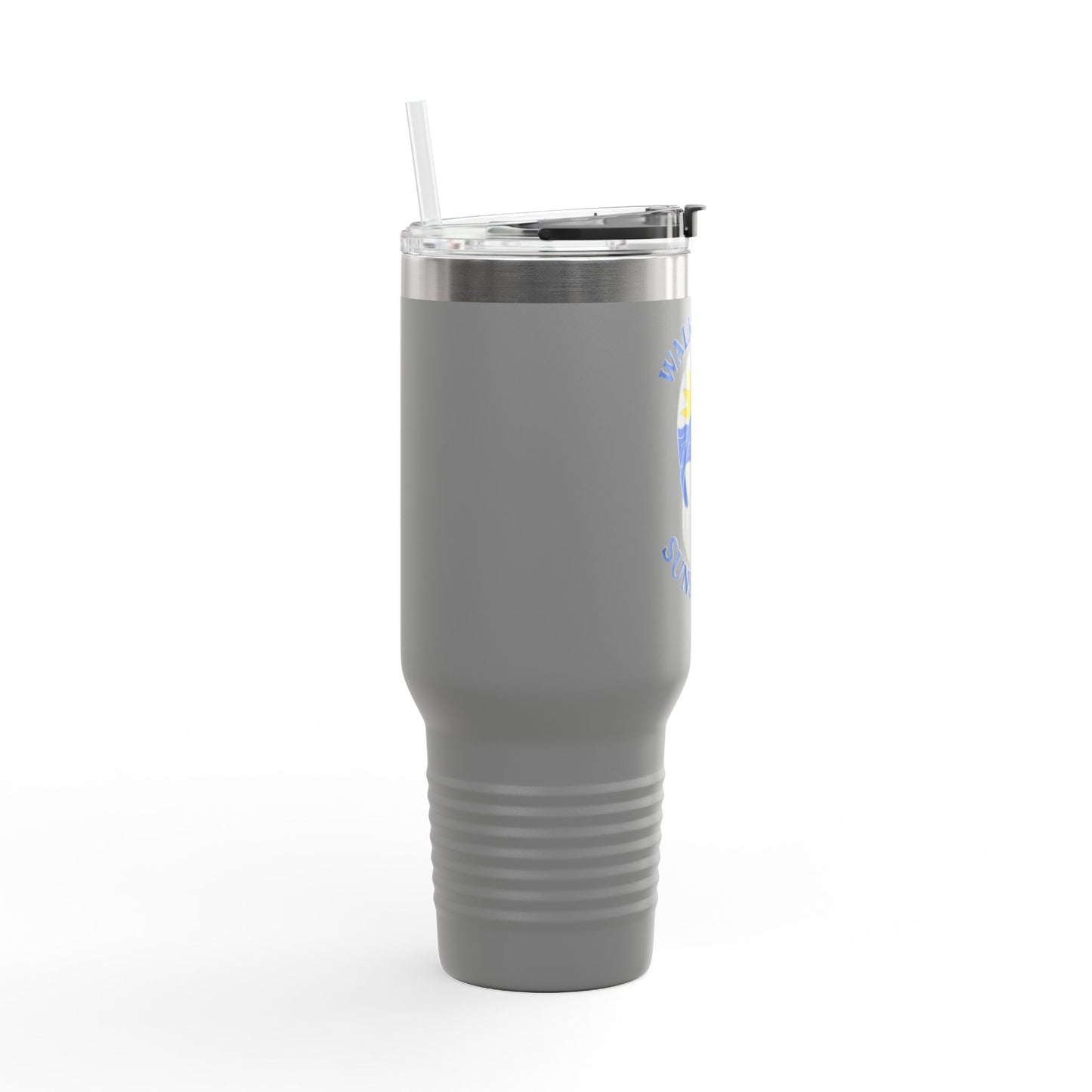 40oz Insulated Travel Mug — "Walkin' on Sunshine" Design
