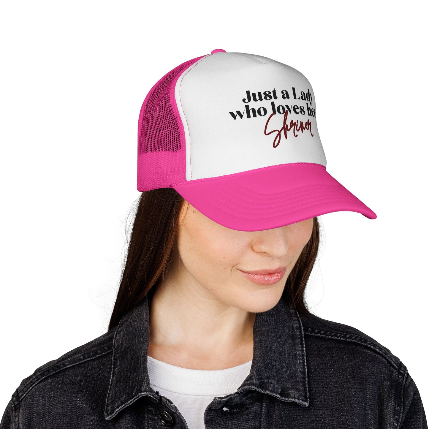 Trucker Caps - Just a Lady who Lovers Her Shriner